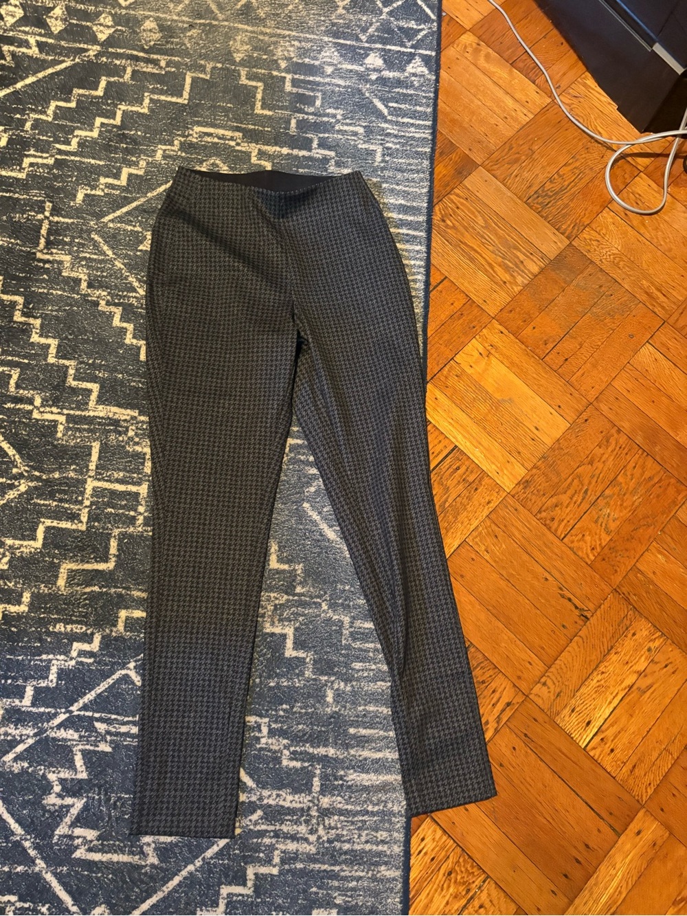 Calvin Klein 
Slim Houndstooth Dress Pants in Black and Gray